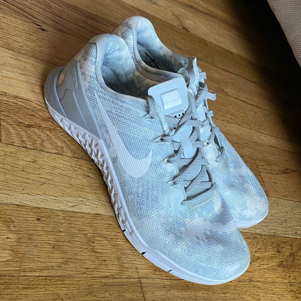 Nike Woman Grey and White Camo Metcons